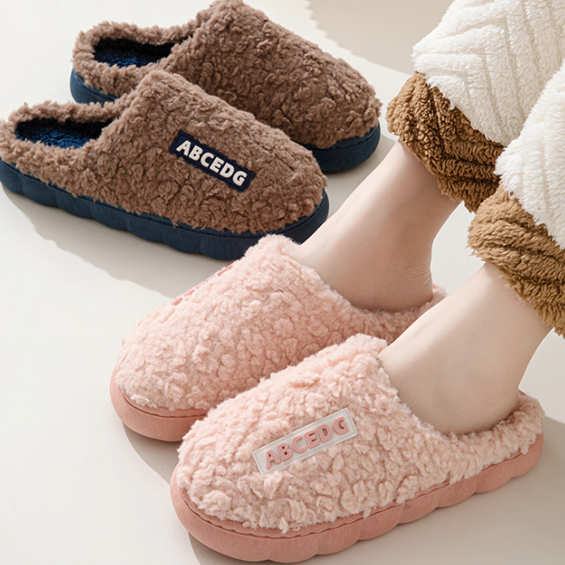 Women Shoes Winter - トレンド冬用カップル室内用滑り止め付きメンズ・レディース兼用ビーチサンダル、暖かいスリッパ、ホームスライド、カジュアル寝室用ソフトコンフォートシューズ