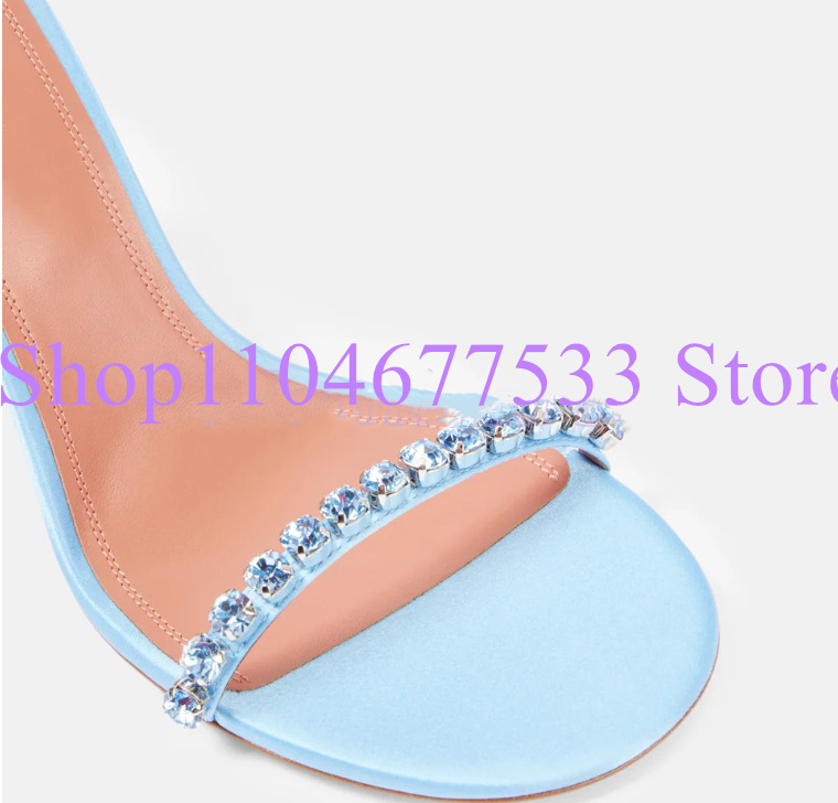 ブルーカラークリスタルレディサンダルファッションラインストー - Women'S Shoes Navy Blue のレビューと価格
