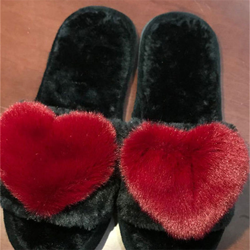 crriflz レディース プラッシュ ハート スリッパ 暖 - Women Shoes Winter のレビューと価格