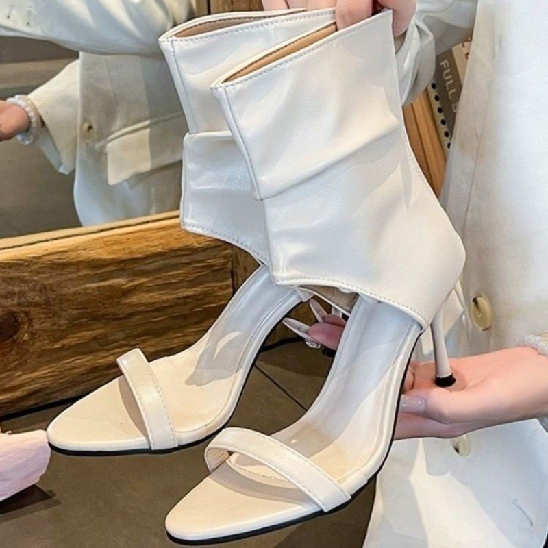 春夏デザインセクシーなオープントゥ中空薄型ヒールクールブーツ - Women Shoes Boots のレビューと価格
