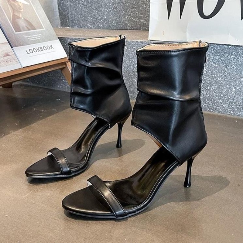 春夏デザインセクシーなオープントゥ中空薄型ヒールクールブーツ - Women Shoes Boots のレビューと価格