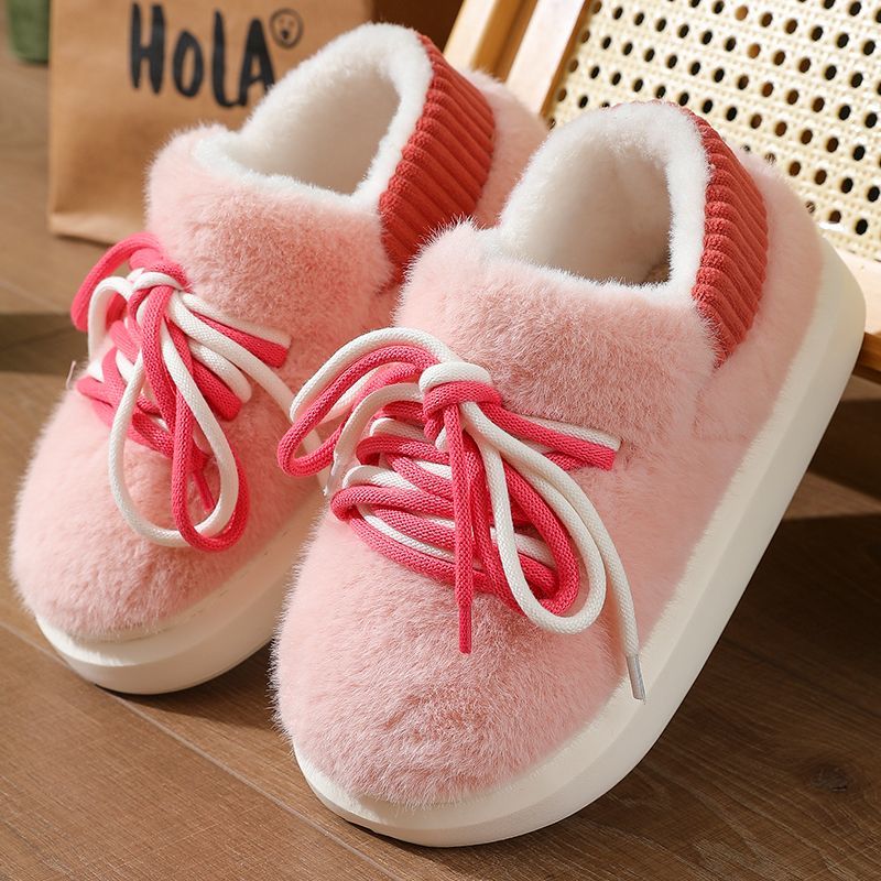新型立体フルラップスリッパ ホームふわふわコットンシューズ  - Women Shoes Winter のレビューと価格