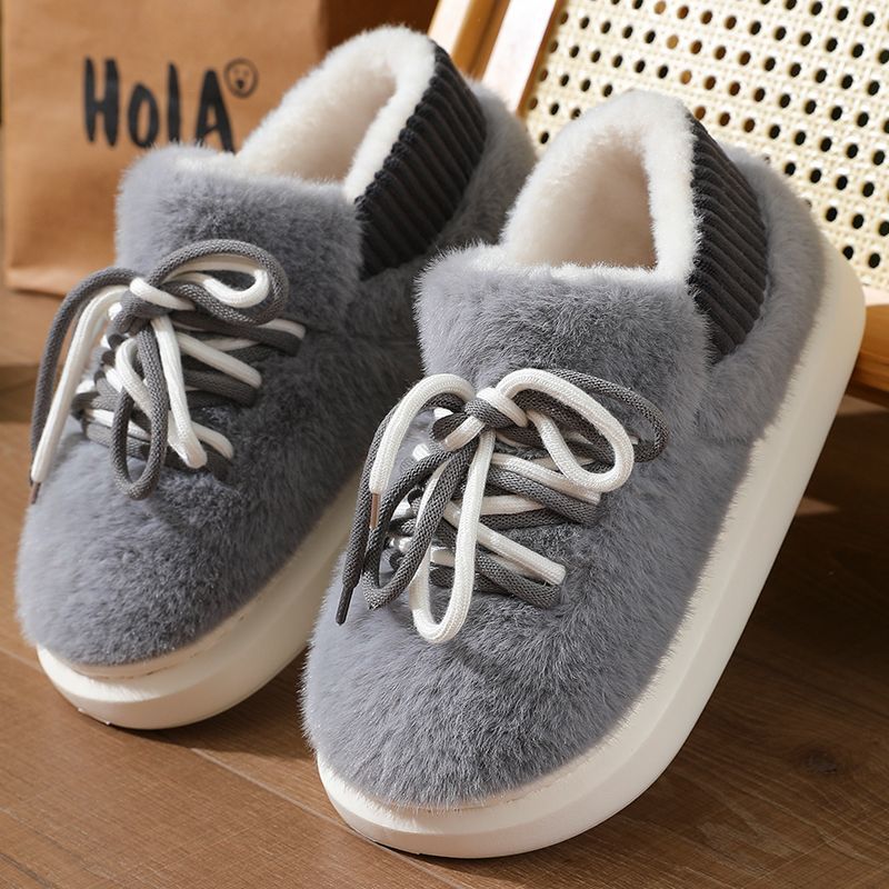 新型立体フルラップスリッパ ホームふわふわコットンシューズ  - Women Shoes Winter のレビューと価格
