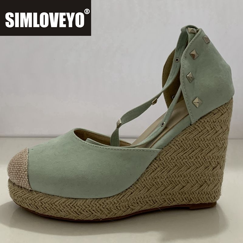SIMLOVEYO エスパドリーユ女性ウェッジサンダルハイヒ - Espadrille Wedge Shoes のレビューと価格