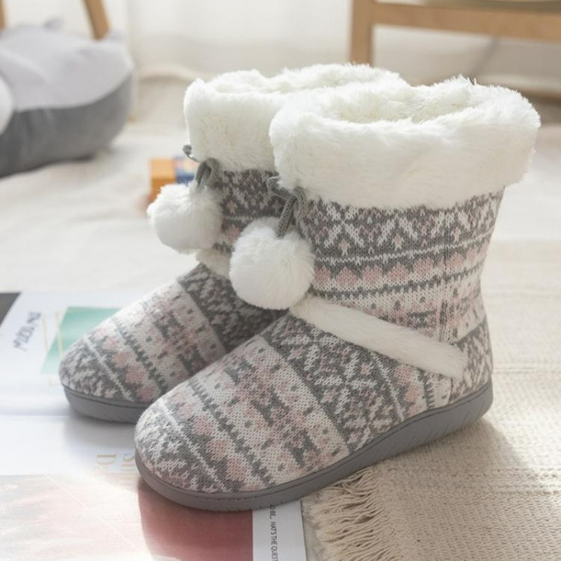 女性用ぬいぐるみスリッパブーツ 暖かいふわふわ冬用 室内およ - Women Shoes Boots のレビューと価格