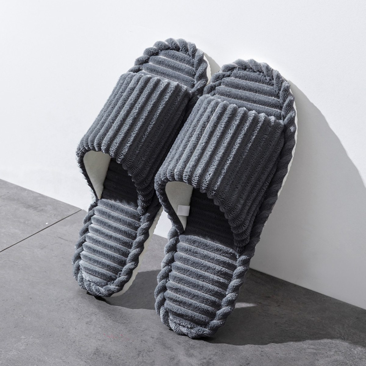 女性用オープントゥ通気性ハウススリッパ、滑り止め屋内フラット - Women Shoes Winter のレビューと価格
