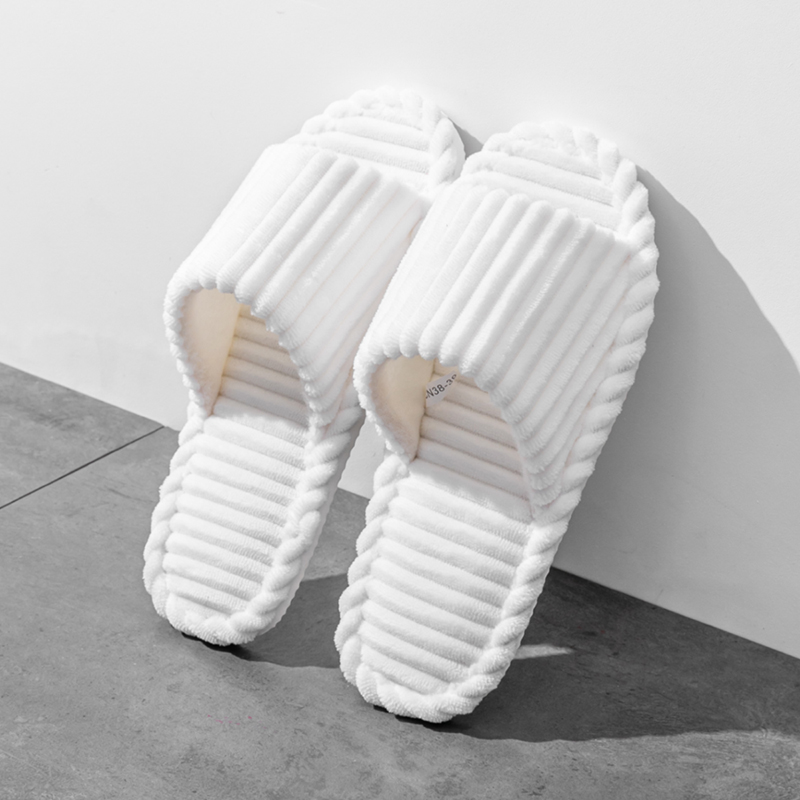 女性用オープントゥ通気性ハウススリッパ、滑り止め屋内フラット - Women Shoes Winter のレビューと価格