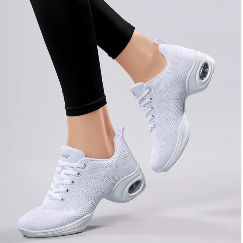 女性用ブラックメッシュダンススニーカー、通気性があり軽量でク - Women'S Zumba Shoes のレビューと価格