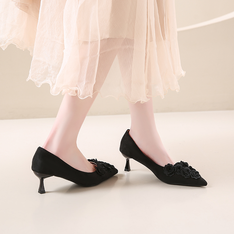 新しい春/秋の女性パンプスポインテッドトゥファインと靴羊スエ - Women'S Xc Shoes のレビューと価格
