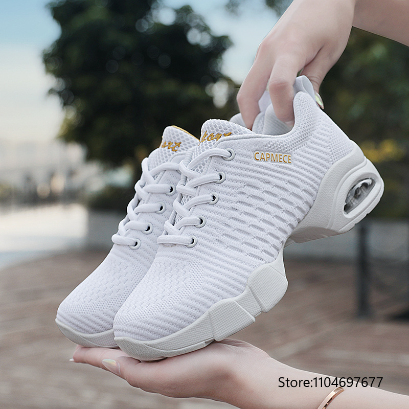 女性の通気性メッシュダンススニーカーシューズ軽量クッションヒ - Women'S Zumba Shoes のレビューと価格