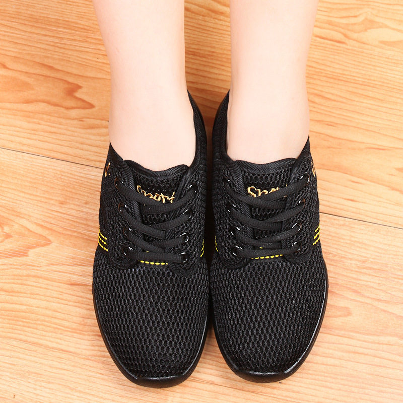 女性通気性メッシュレースアップロートップダンスシューズソフト - Women'S Zumba Shoes のレビューと価格