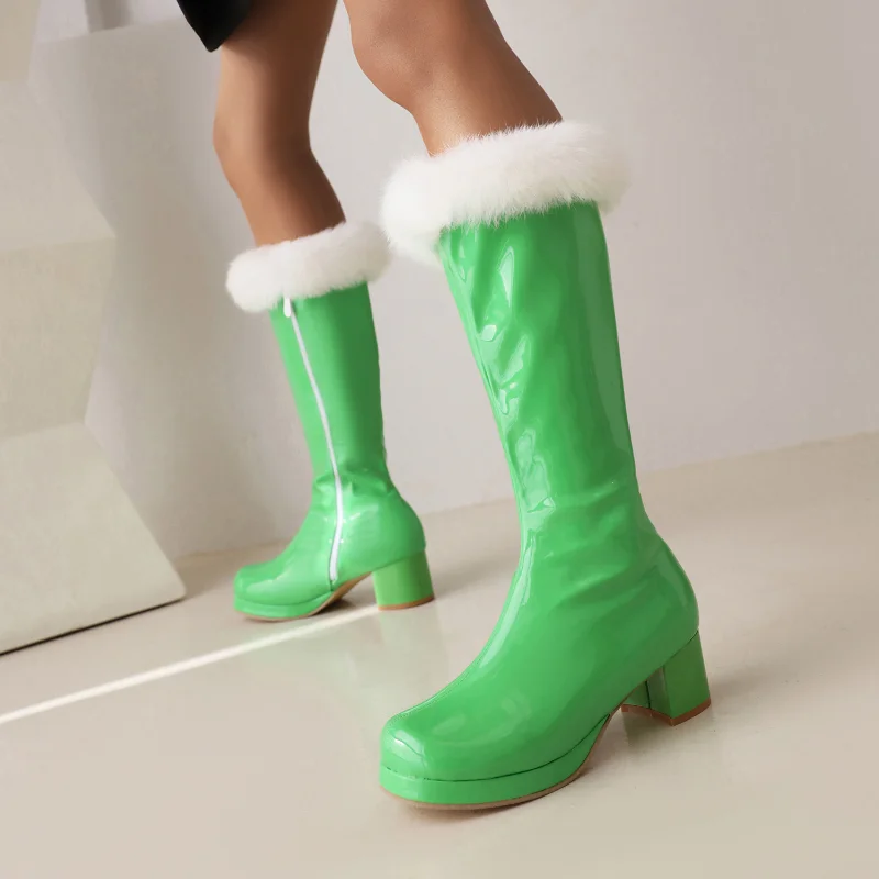 2025 甘いスタイルウサギの毛皮キャンディー 6 種類の色 - Women Shoes Kinds のレビューと価格