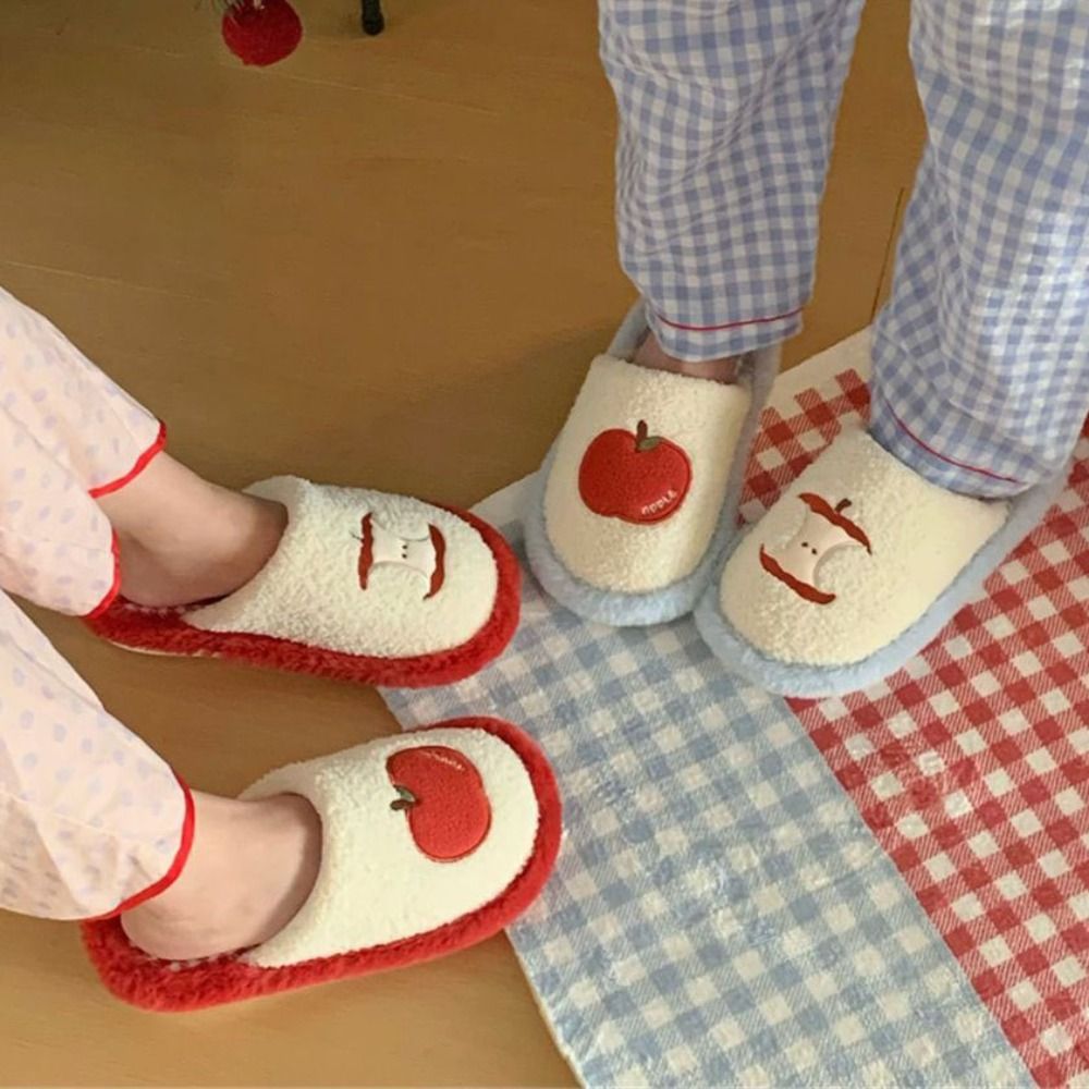 ファッショングリッドストライプキュートスリッパ滑り止めソフト - Women Shoes Winter のレビューと価格
