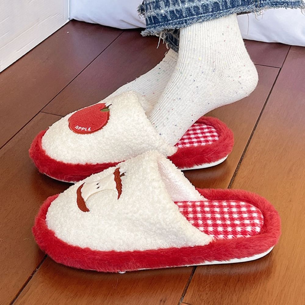 ファッショングリッドストライプキュートスリッパ滑り止めソフト - Women Shoes Winter のレビューと価格
