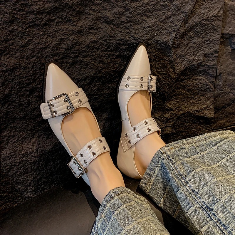 女性の靴デザイナーの高級ローヒールパンプスバックルファッショ - Platform Mule Heel のレビューと価格