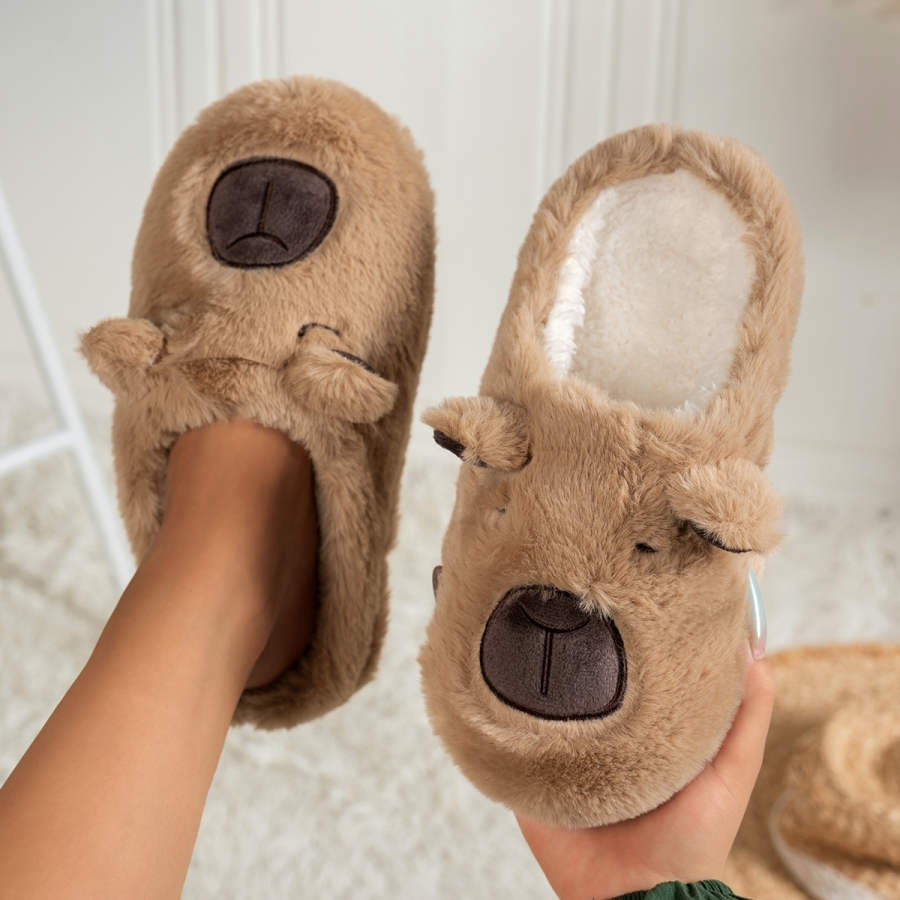女性用漫画スリッパ 可愛いカピバラ柄 室内用ソフトソール 通 - Women Shoes Winter のレビューと価格